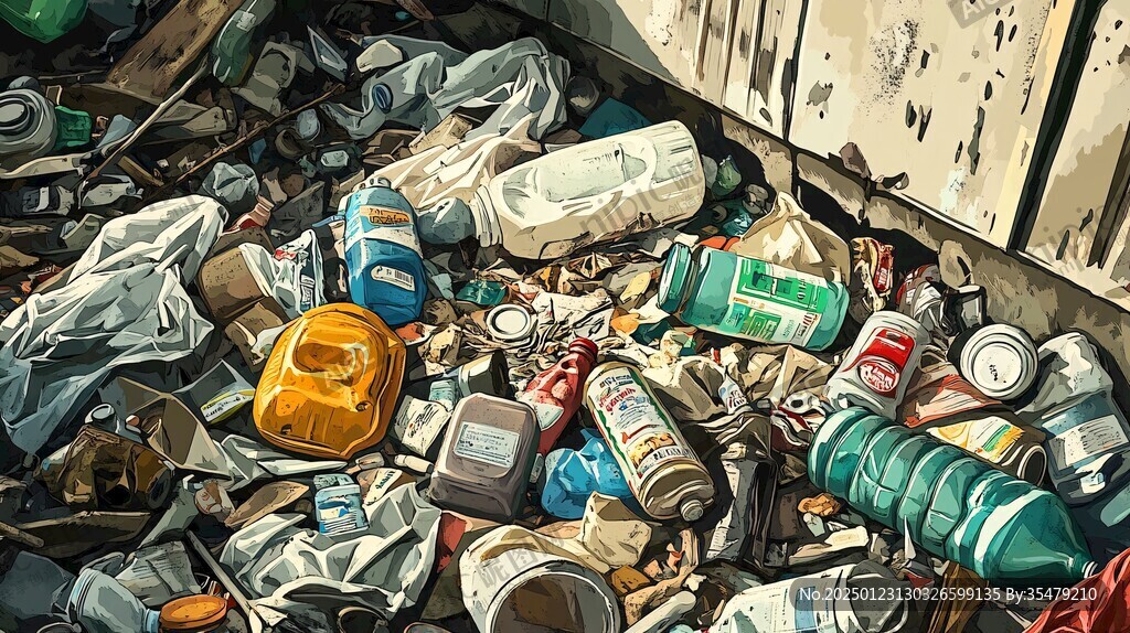 廢棄物插畫