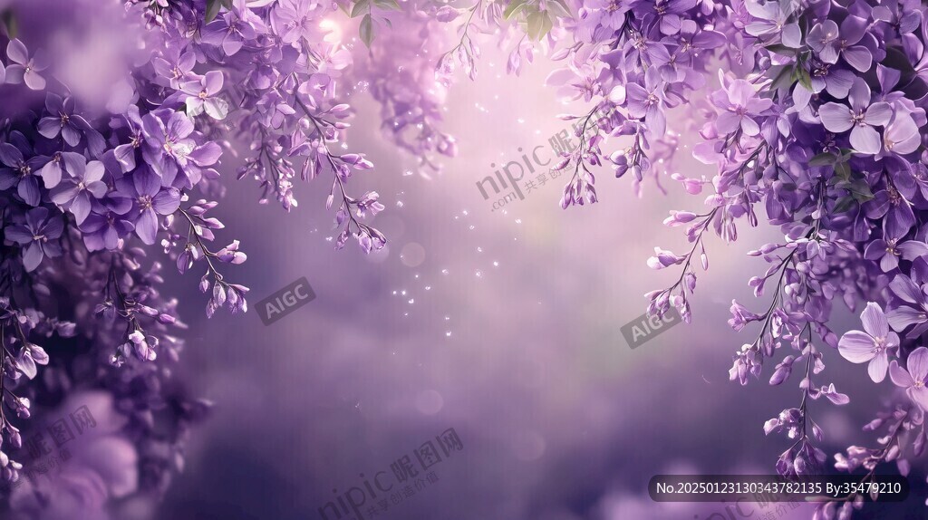 唯美紫藤花