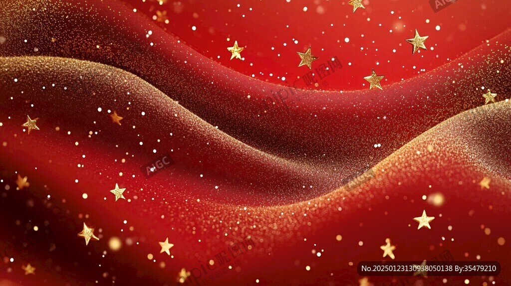 紅色夢幻星光點背景