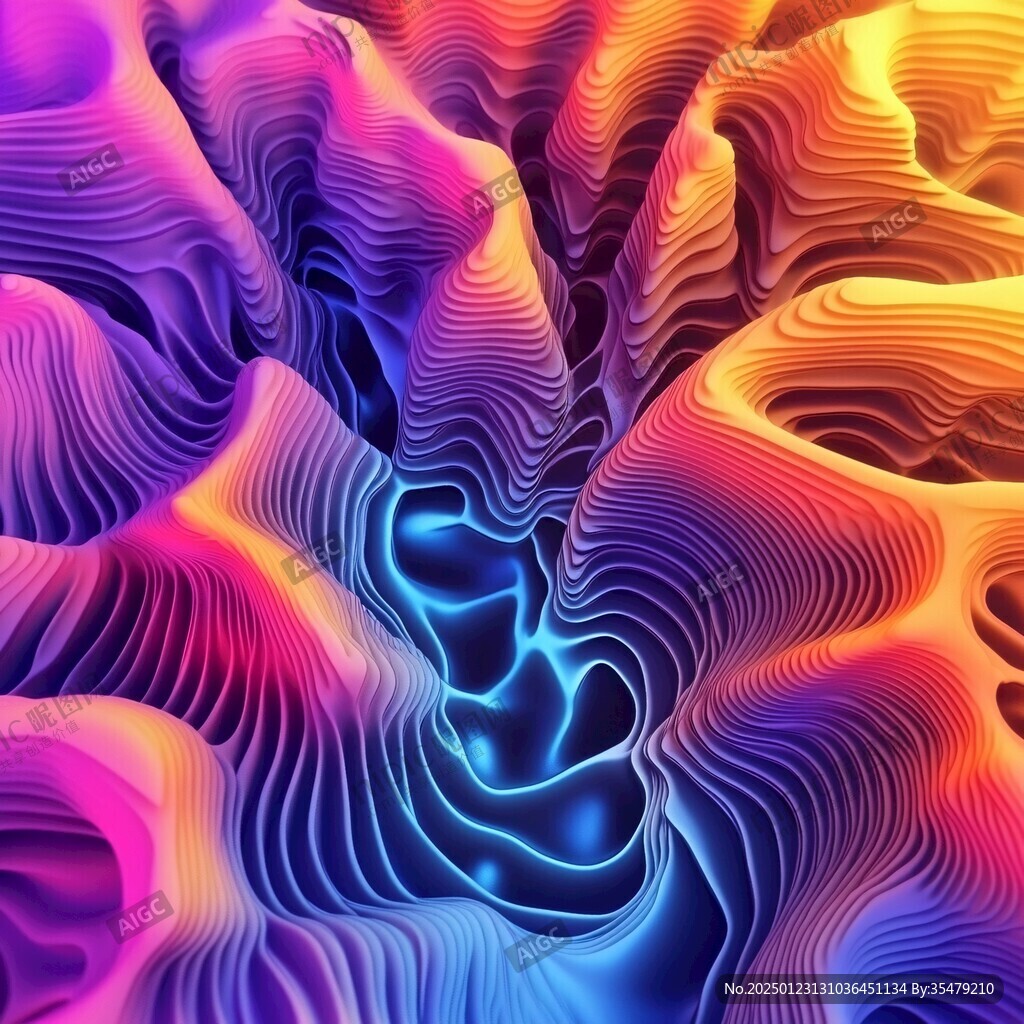 3d風景膨脹圖案