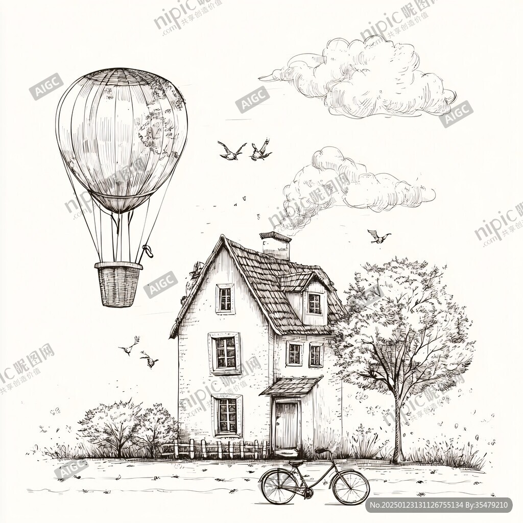 手繪插畫建筑