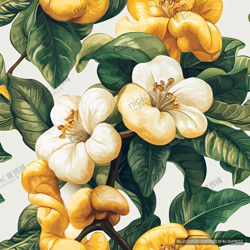 高清腰果插畫
