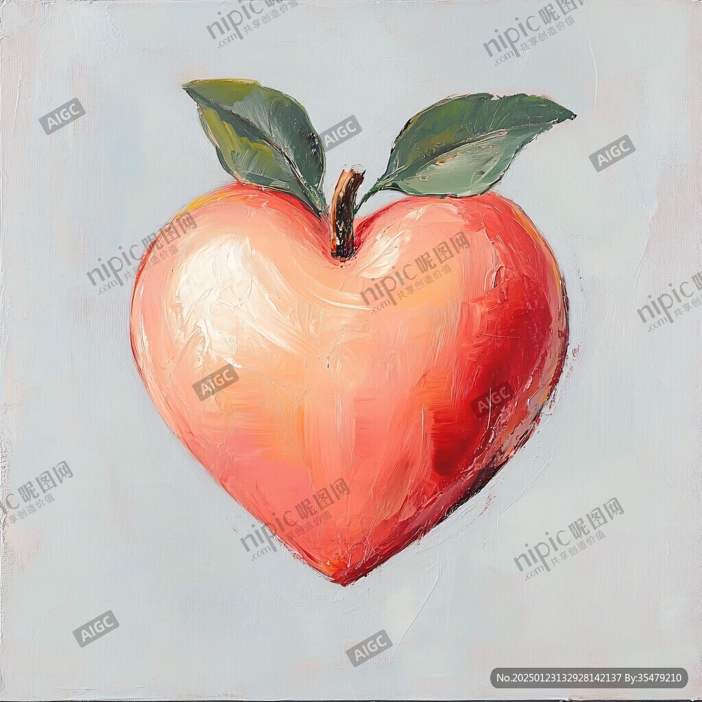 糖心蘋果插畫