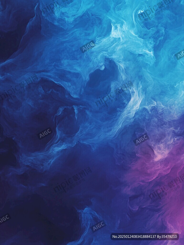 彩色煙霧暈染夢幻墨跡