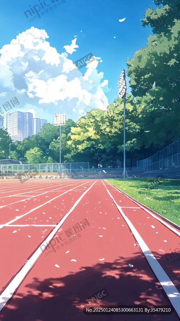 唯美校園插畫