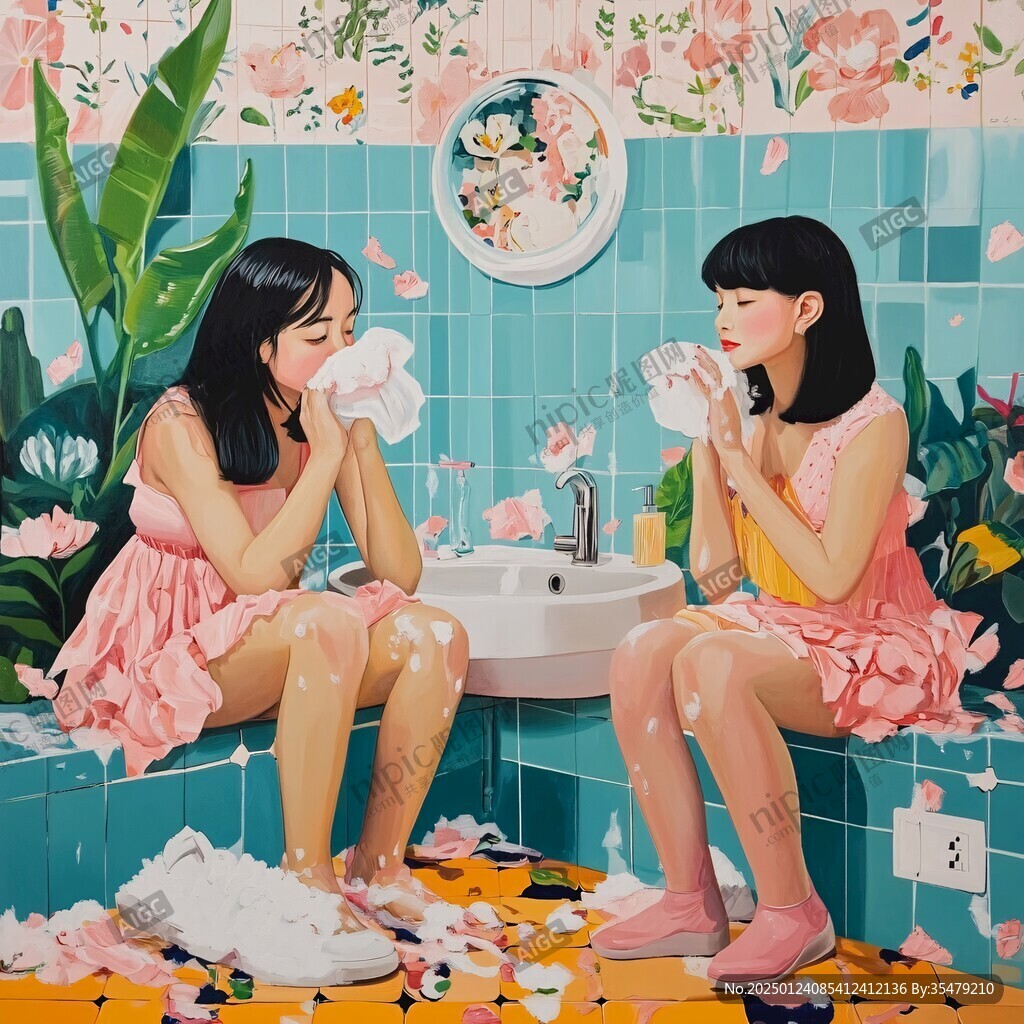 洗手間插畫
