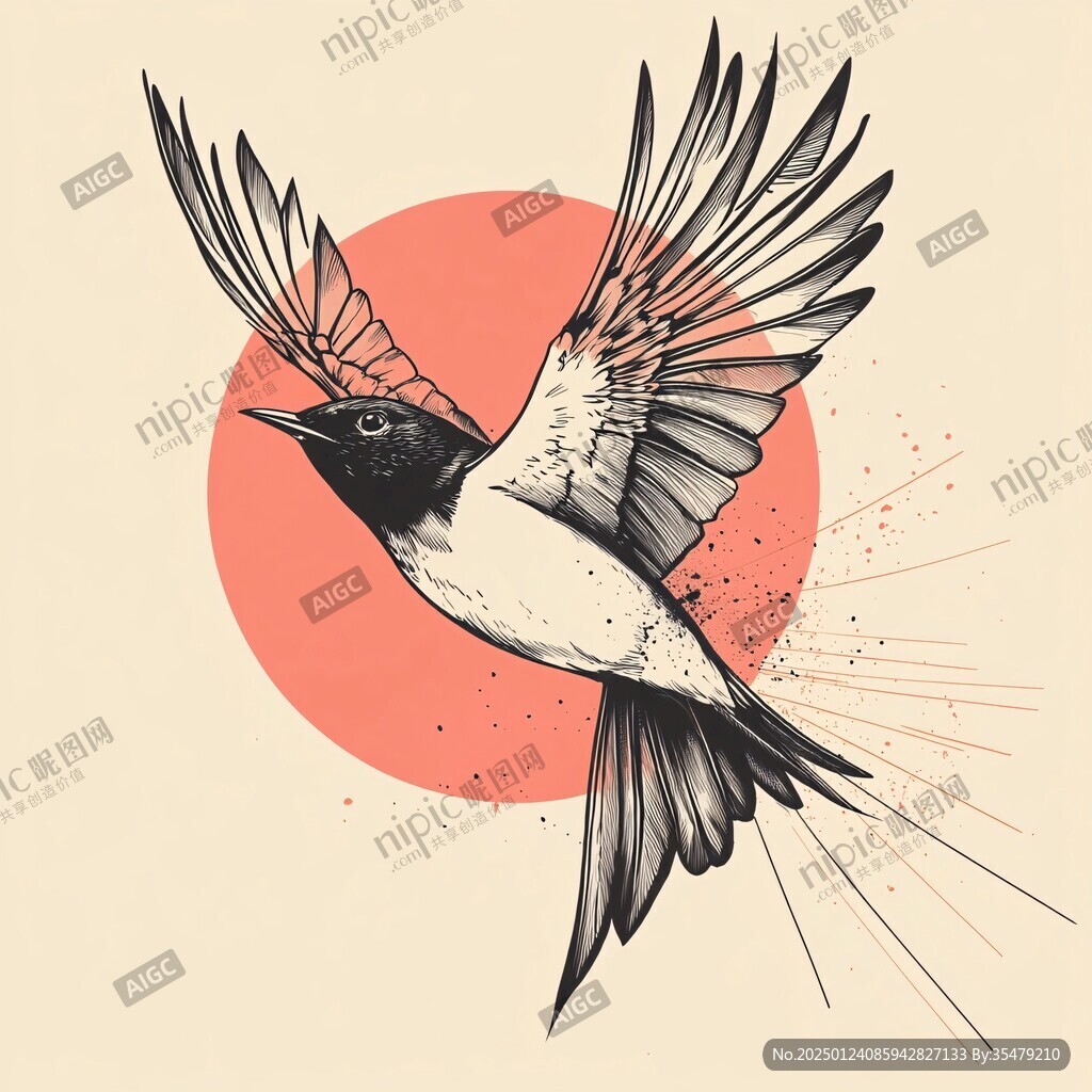 日喜鵲插畫