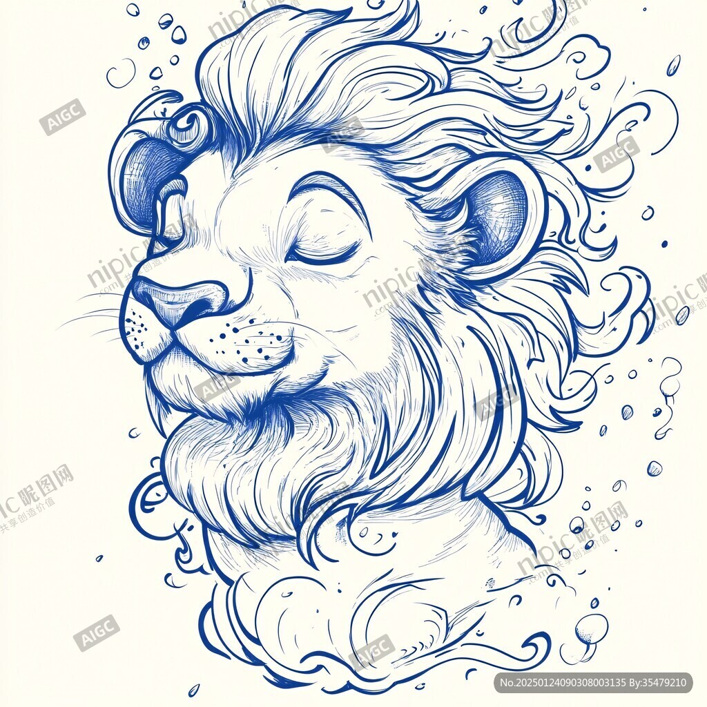 手繪雄獅