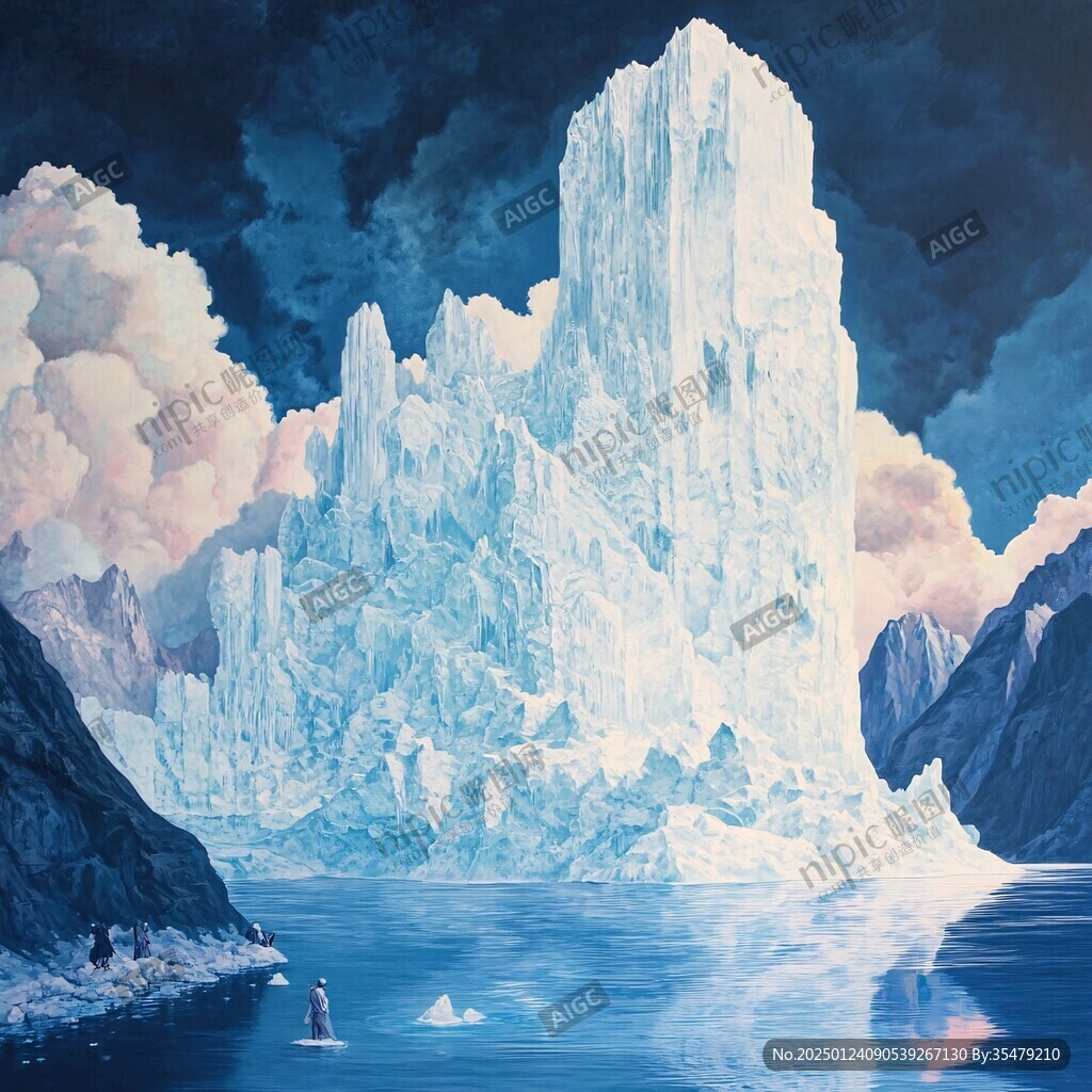 冰山風景畫