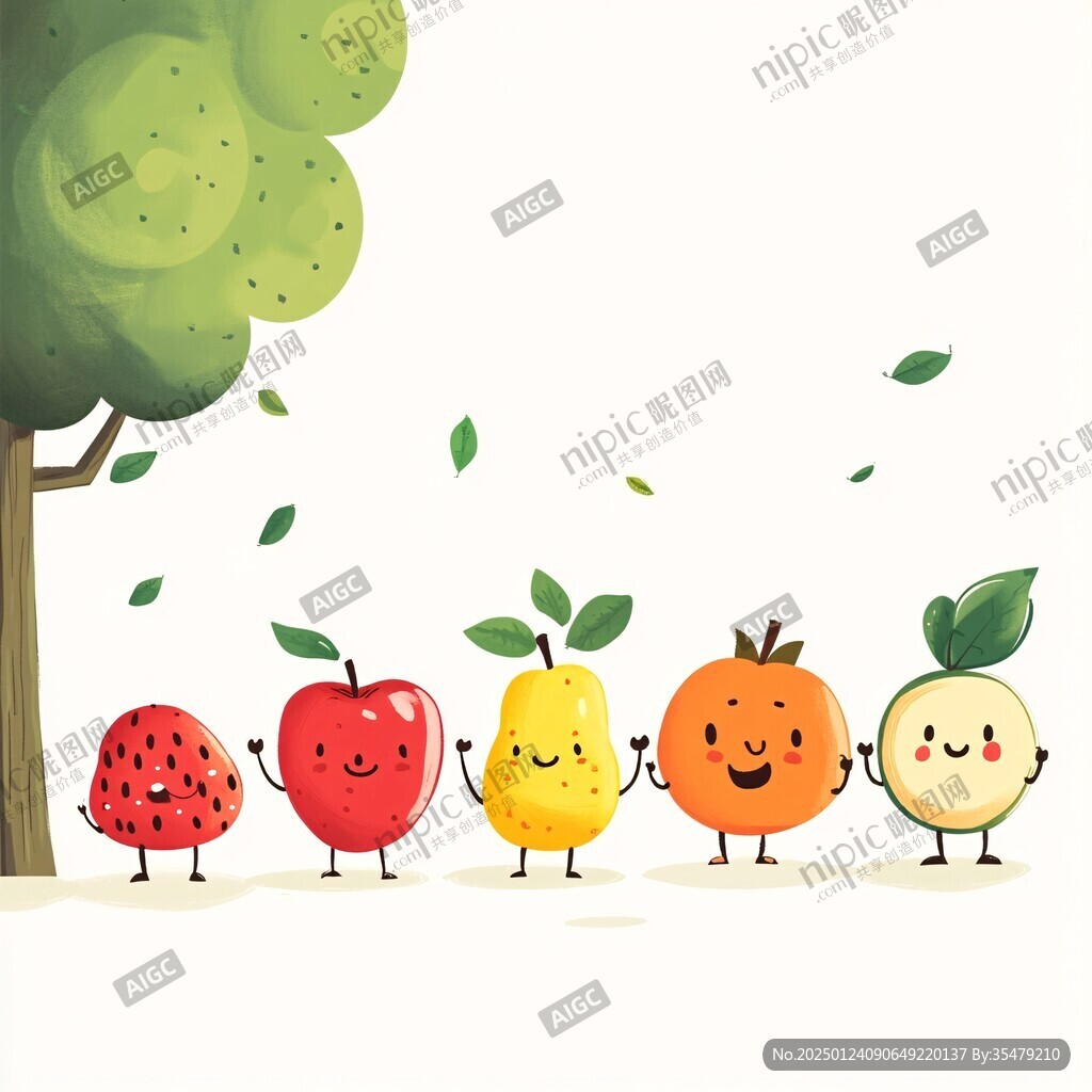 幼兒兒童水果插畫