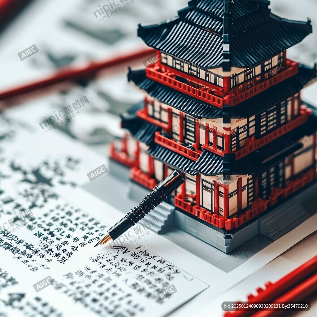 繪畫黃鶴樓模型