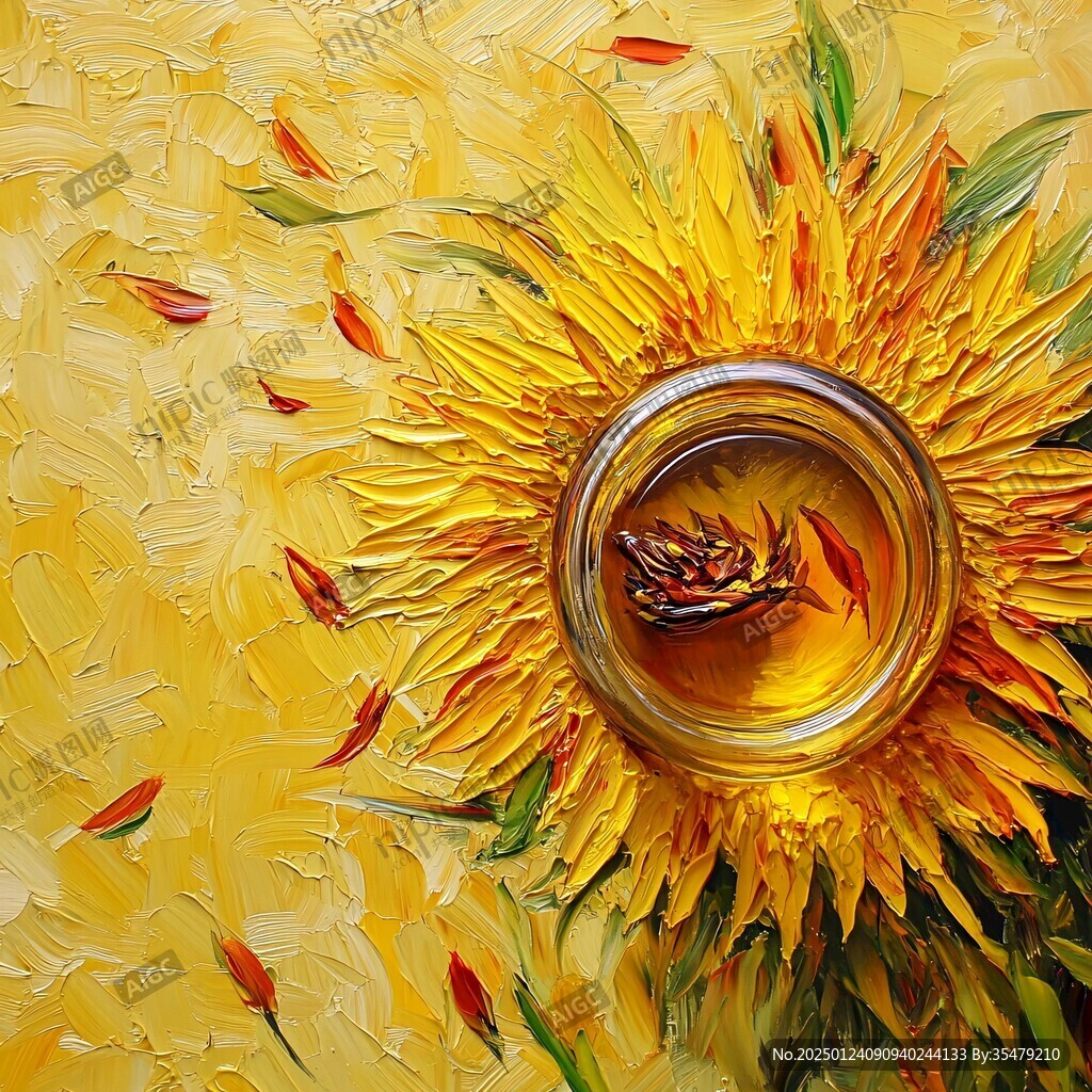葵花油插畫
