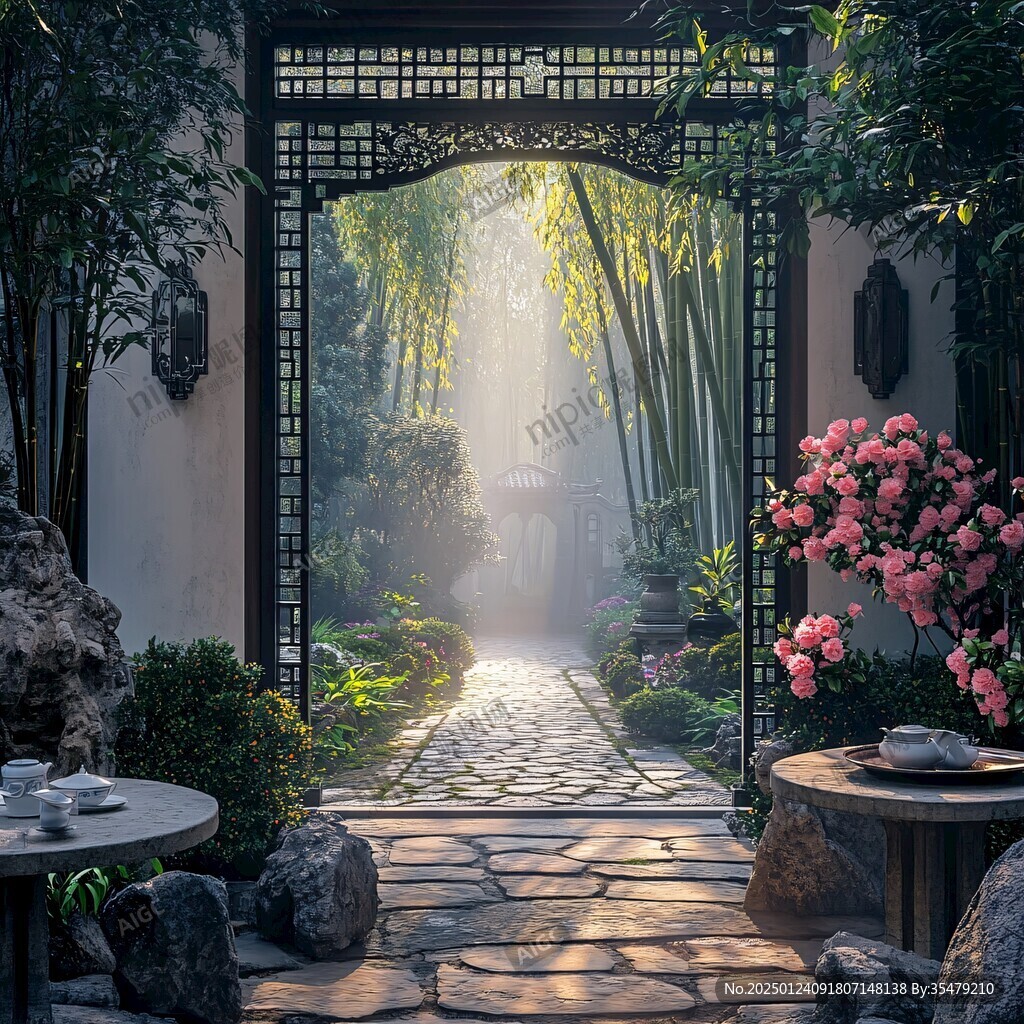 中式園林庭院花園