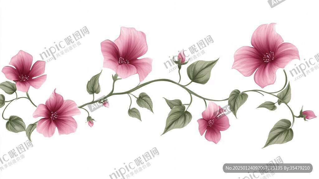 手繪牽牛花