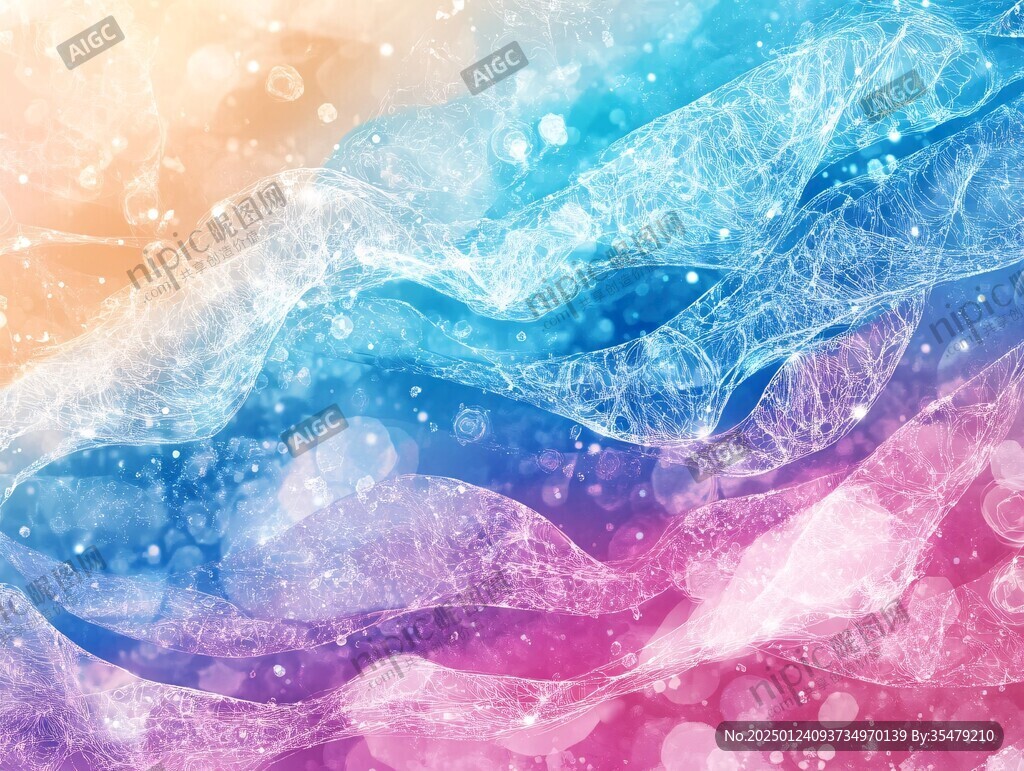 波浪唯美夢(mèng)幻背景