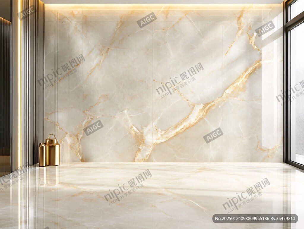 金色大理石瓷磚背景墻