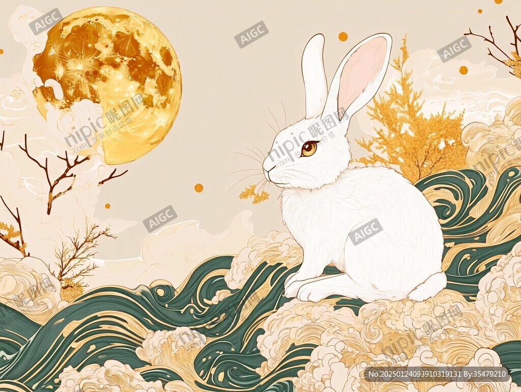 兔年包裝插畫