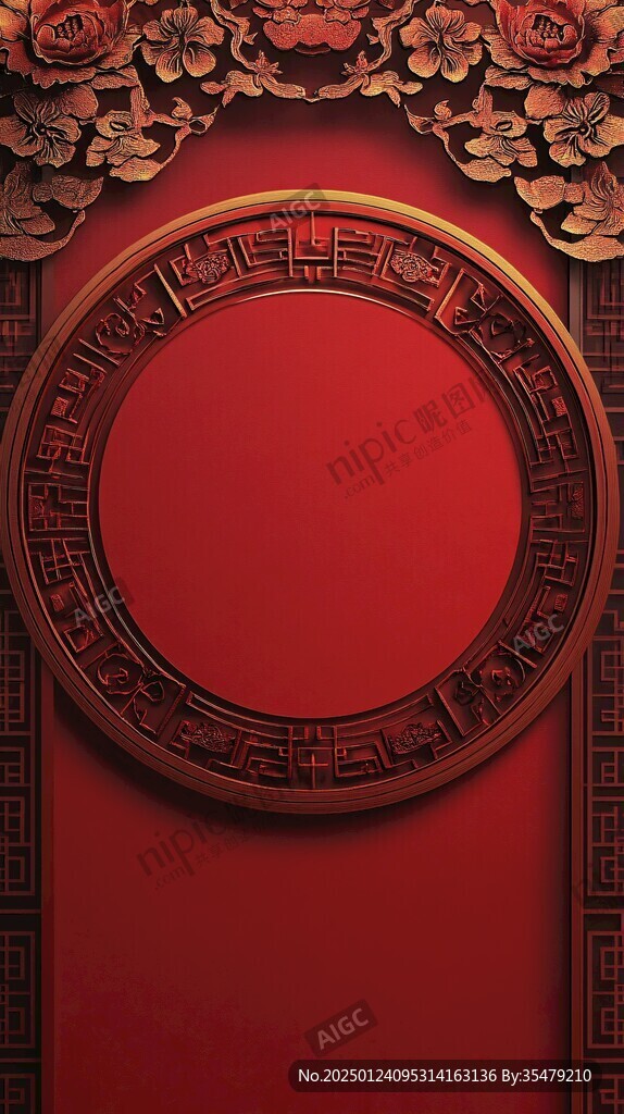 春節(jié)新年紅色物料背景