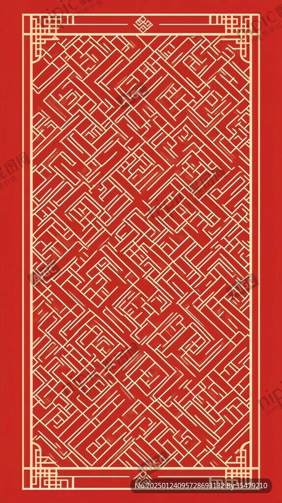百福雕刻圖案
