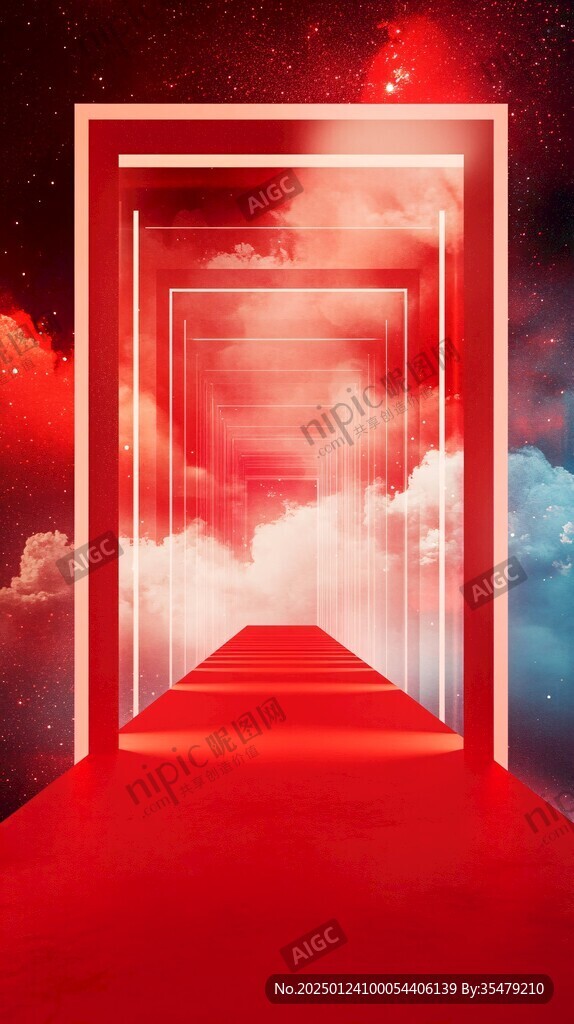 夢(mèng)想舞臺(tái)紅色背景