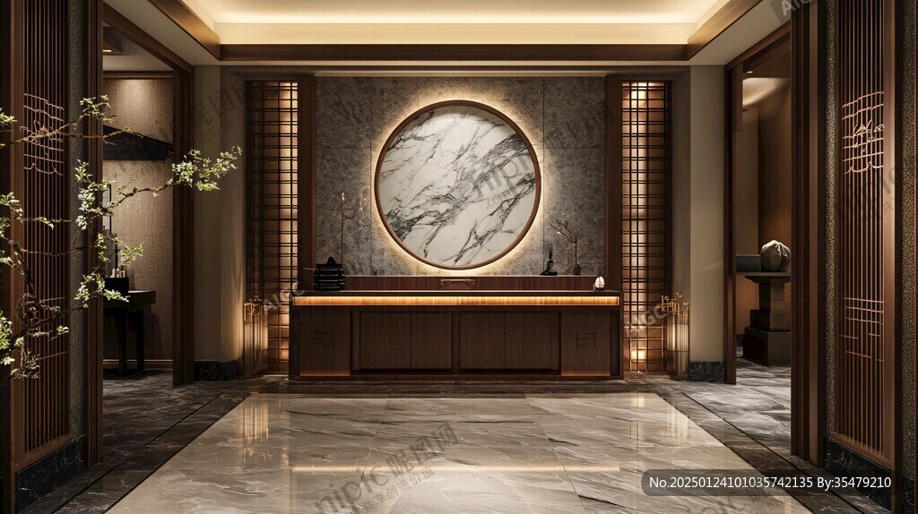 新中式酒店前臺(tái)