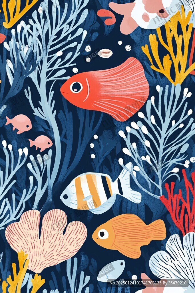 創(chuàng)意海底世界插畫