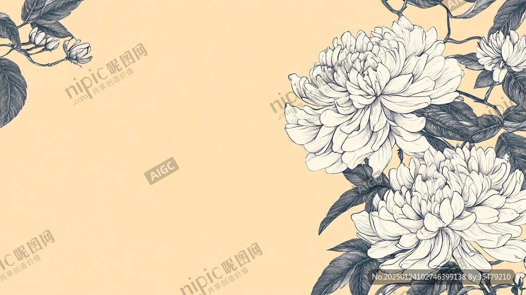 菊花包裝插畫(huà)