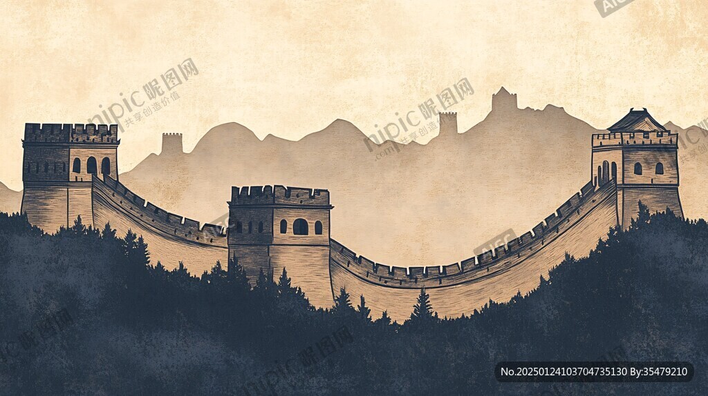 長(zhǎng)城插畫