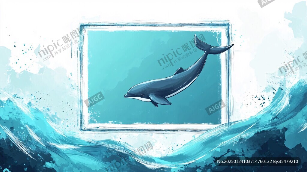 海豚拍照框