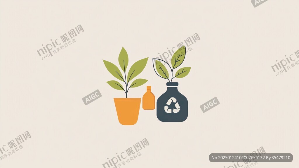 盆栽標(biāo)志設(shè)計(jì)