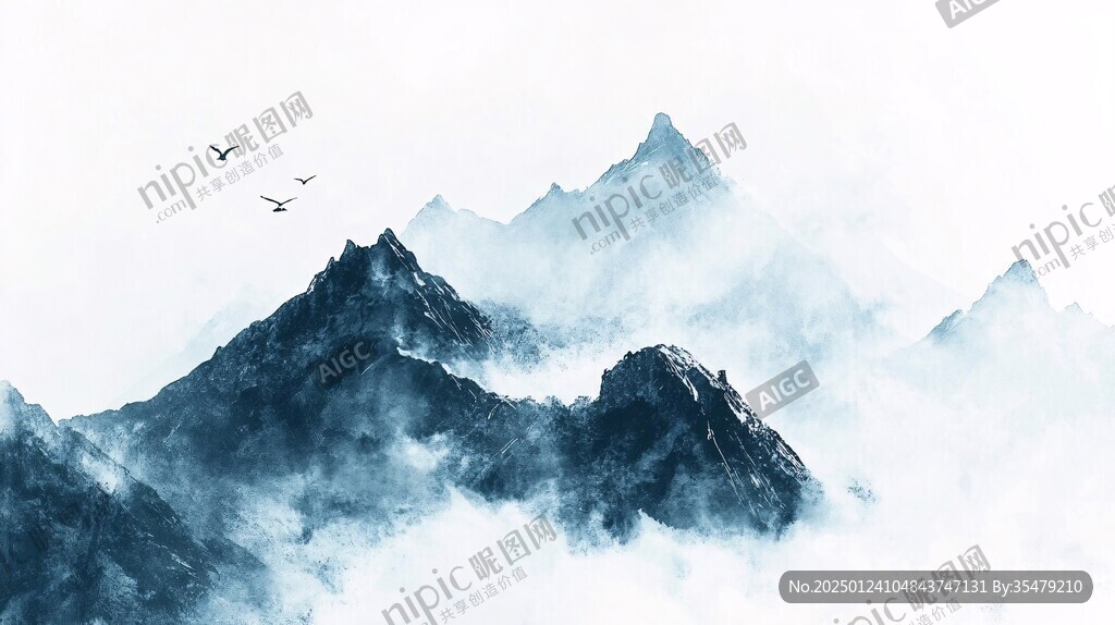 藍調水墨山水