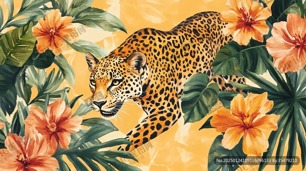 金錢豹插畫