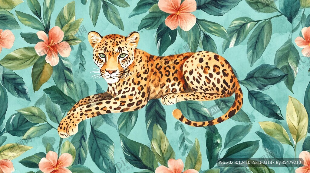 金錢豹插畫
