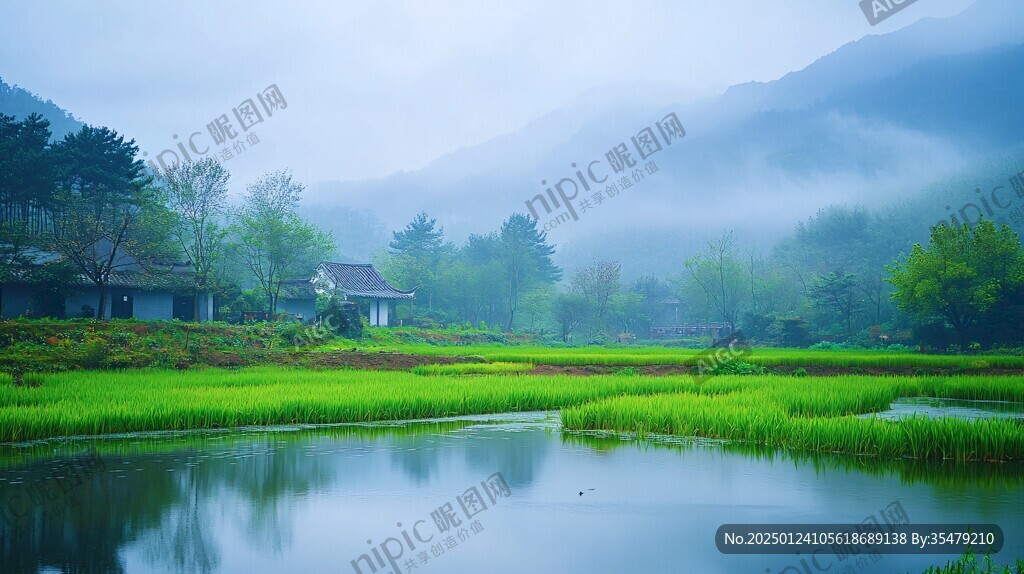霧鎖田園