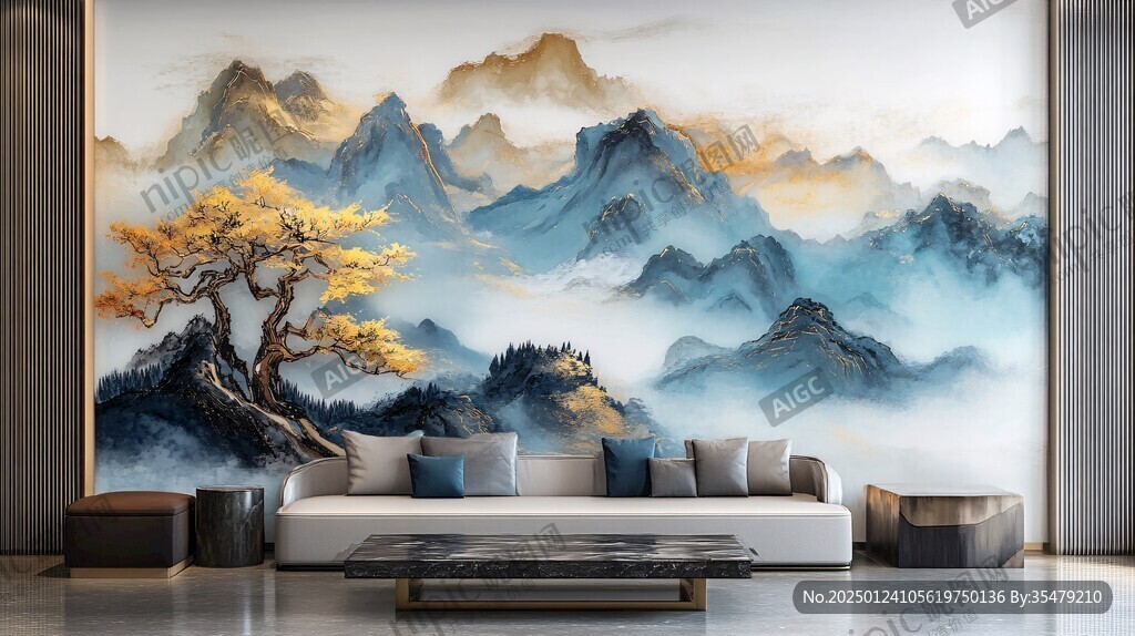 金線山脈客廳背景