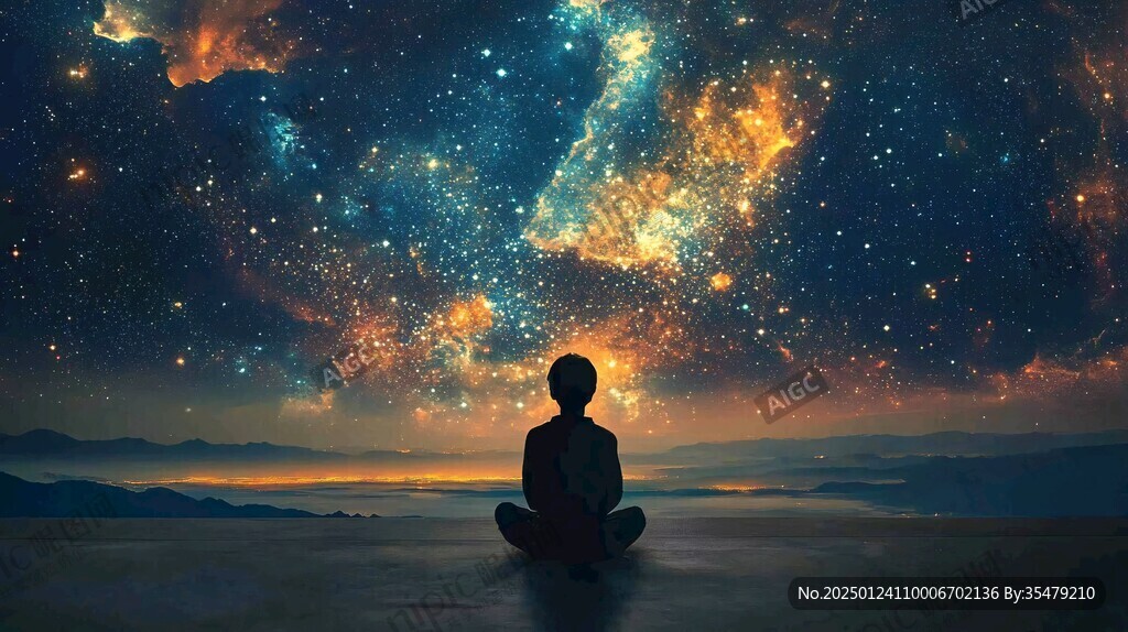 星辰大海男孩背影