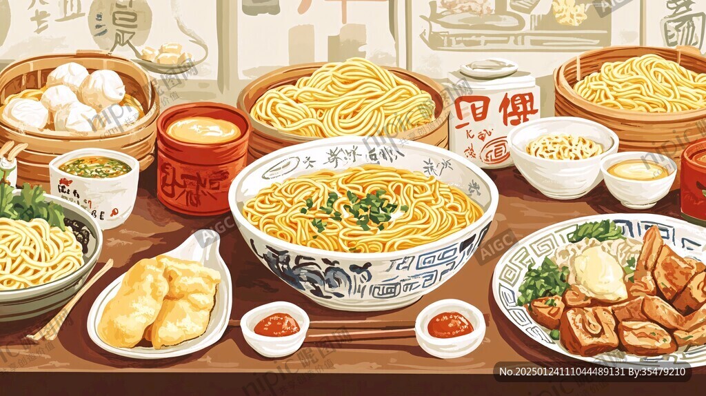 熱干面插畫