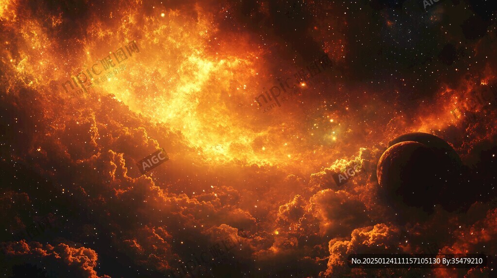 星云宇宙科技背景