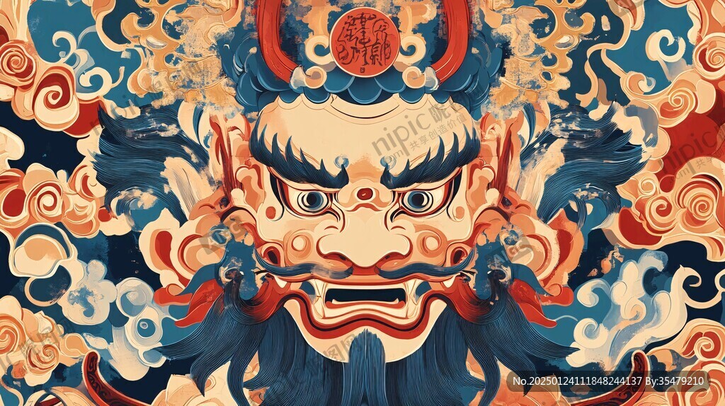 醒獅包裝插畫