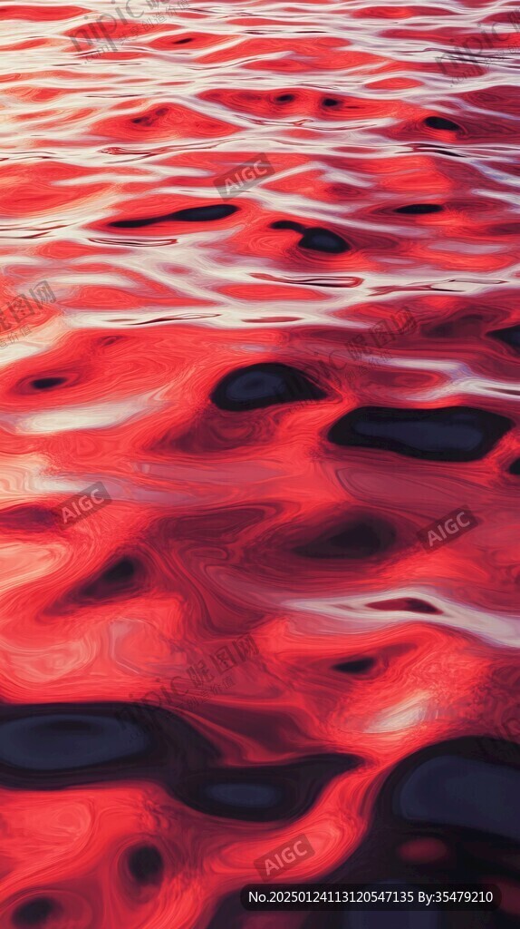 紅色水紋