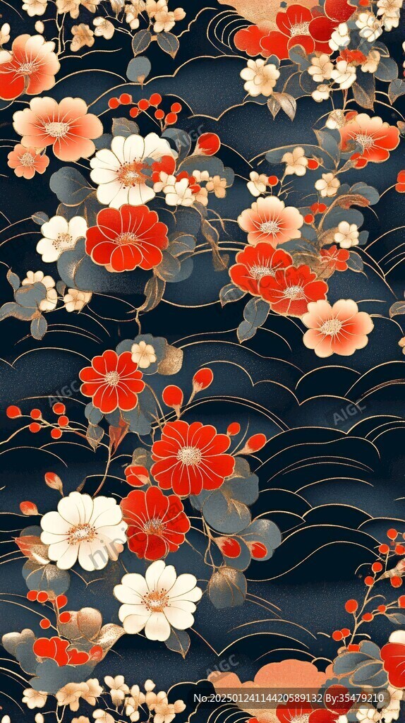 中式日式底紋