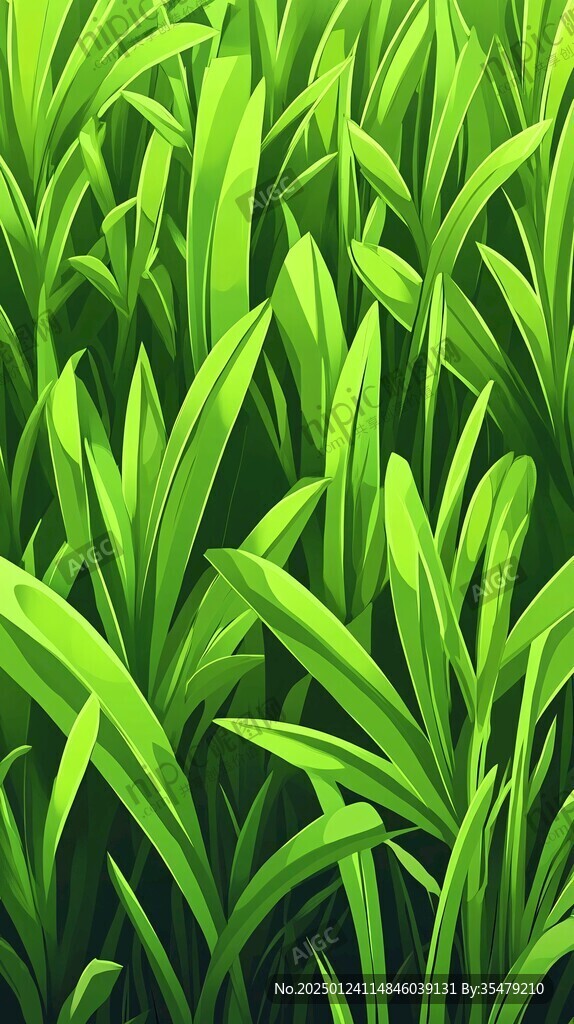 綠草葉素材