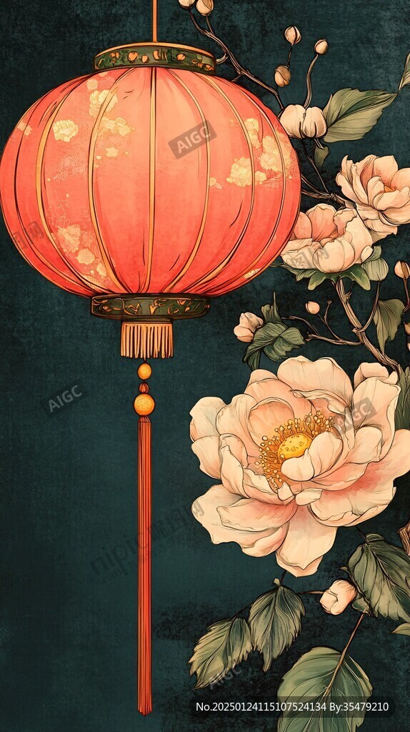 紅燈籠插畫