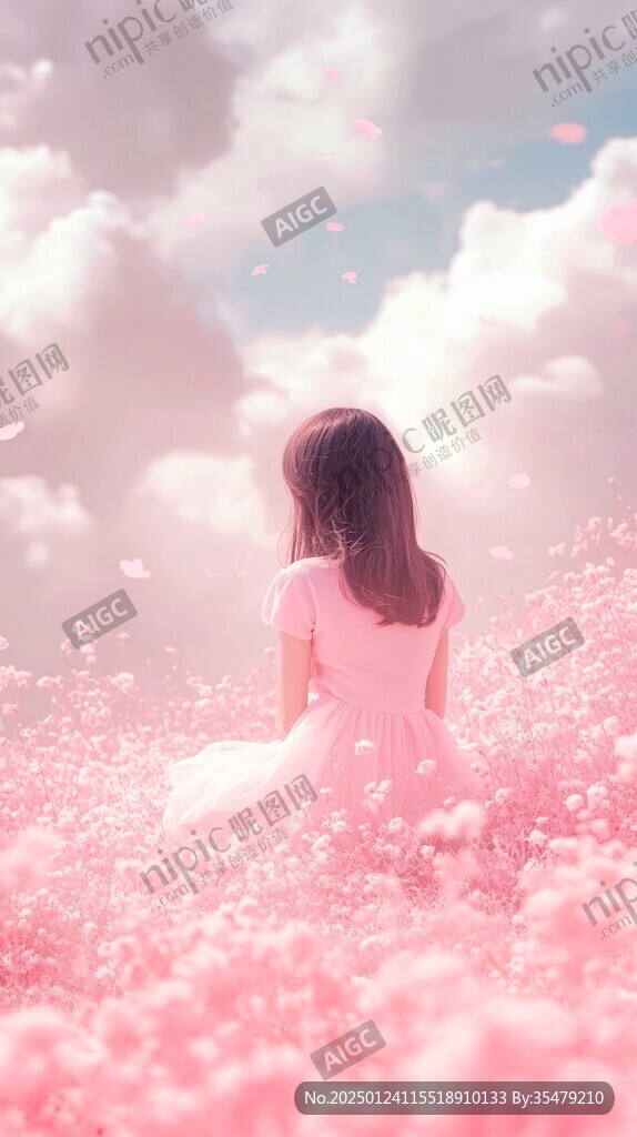 人物粉色治愈系唯美