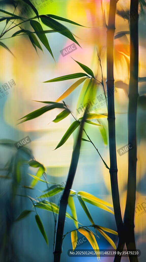 翠竹前景虛化