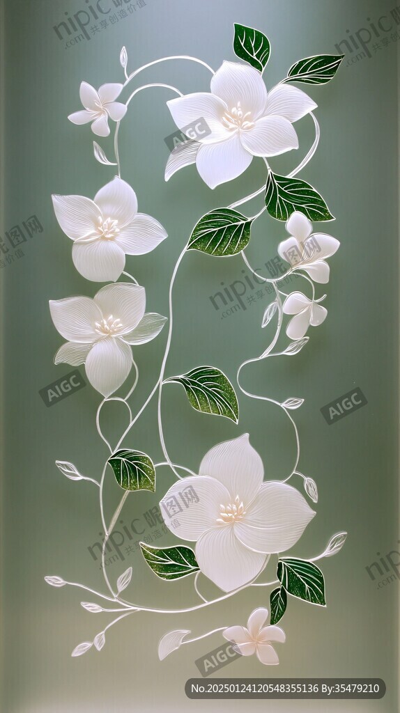 3d立體浮雕花卉花鳥(niǎo)