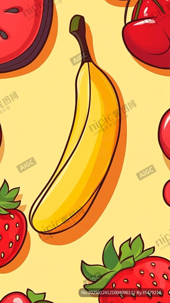 水果插畫壁紙