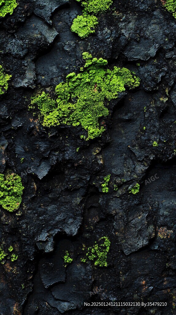火山巖青苔