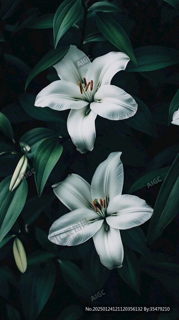 盛開花卉百合鮮花