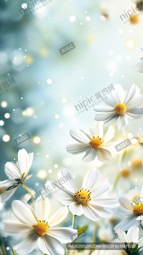 唯美白花背景